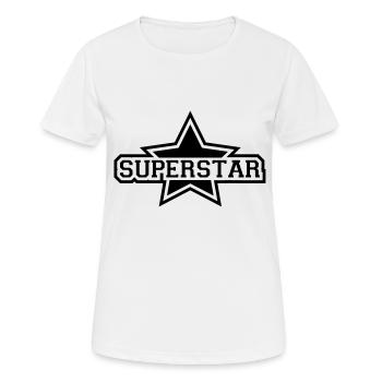 superstar_f1 - Frauen T-Shirt atmungsaktiv - Weiß - Vorne - AI Model Female 172 dark (172cm)