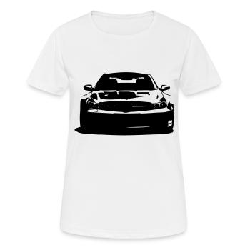 German Sportwaagen - Frauen T-Shirt atmungsaktiv - Weiß - Vorne - AI Model Female 172 dark (172cm)