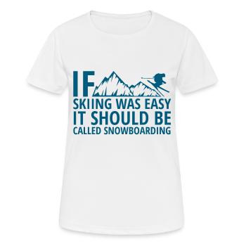 Sports d'hiver - Ski - Après-ski - Cadeau - T-shirt respirant Femme - blanc - Devant - AI Model Female 172 dark (172cm)