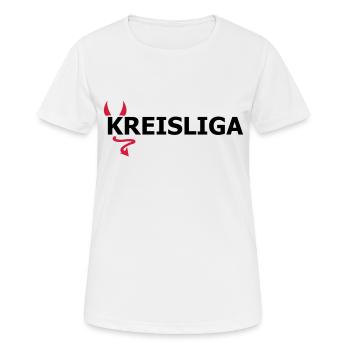 kreisliga - Frauen T-Shirt atmungsaktiv - Weiß - Vorne - AI Model Female 172 dark (172cm)