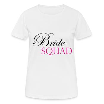 Soirée Bachelorette Bride Squat - T-shirt respirant Femme - blanc - Devant - AI Model Female 172 dark (172cm)