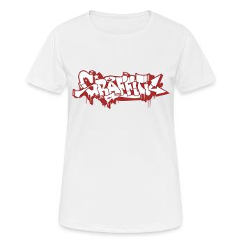 GRAFFITI - Women's Breathable T-Shirt - white - Front - AI Model Female 172 dark (172cm)
