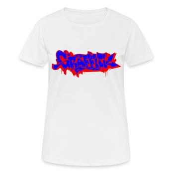 GRAFFITI - Women's Breathable T-Shirt - white - Front - AI Model Female 172 dark (172cm)