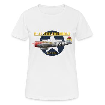 P-47 Big Ass Bird II - T-shirt respirant Femme - blanc - Devant - AI Model Female 172 dark (172cm)