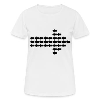 Pfeile - Frauen T-Shirt atmungsaktiv - Weiß - Vorne - AI Model Female 172 dark (172cm)