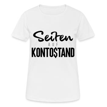 Seiten auf Kontostand - Frauen T-Shirt atmungsaktiv - Weiß - Vorne - AI Model Female 172 dark (172cm)