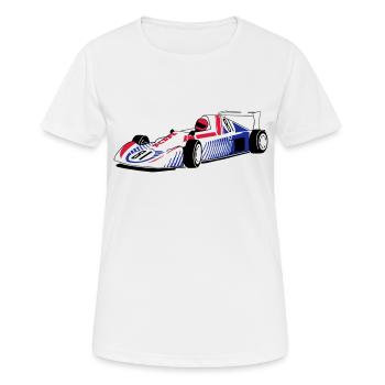 Rennauto - - Frauen T-Shirt atmungsaktiv - Weiß - Vorne - AI Model Female 172 dark (172cm)