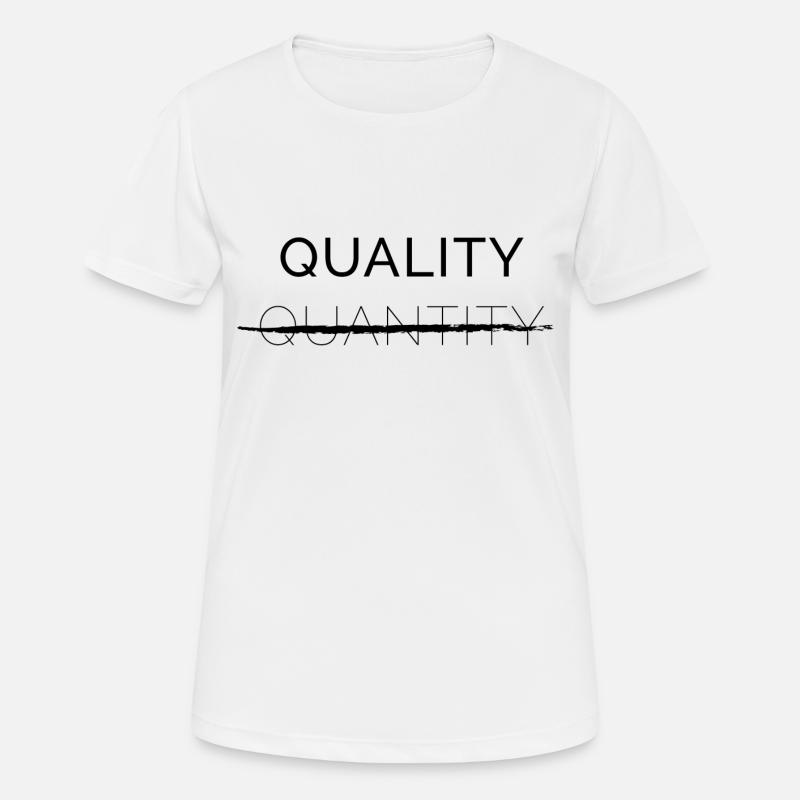 Quality over Quantity - Women's Breathable T-Shirt - white