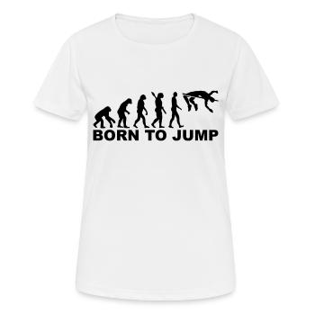 Hochsprung - Frauen T-Shirt atmungsaktiv - Weiß - Vorne - AI Model Female 172 dark (172cm)