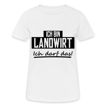 ich bin landwirt - Frauen T-Shirt atmungsaktiv - Weiß - Vorne - AI Model Female 172 dark (172cm)
