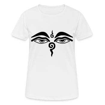 Eyes of Buddha - T-shirt respirant Femme - blanc - Devant - AI Model Female 172 dark (172cm)