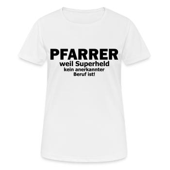 pfarrer - Frauen T-Shirt atmungsaktiv - Weiß - Vorne - AI Model Female 172 dark (172cm)