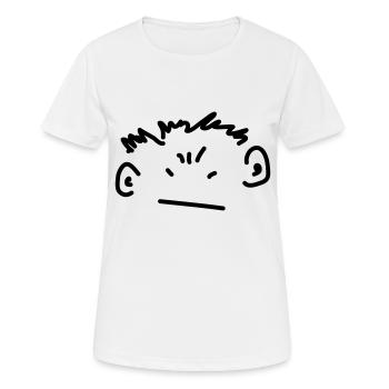 angry boy - Women's Breathable T-Shirt - white - Front - AI Model Female 172 dark (172cm)