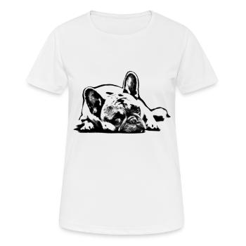 Pug pug dog - Women's Breathable T-Shirt - white - Front - AI Model Female 172 dark (172cm)