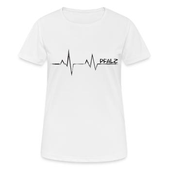Palz EKG - Frauen T-Shirt atmungsaktiv - Weiß - Vorne - AI Model Female 172 dark (172cm)