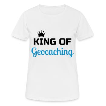 Geocaching / Geocacher / Compass / GPS - Women's Breathable T-Shirt - white - Front - AI Model Female 172 dark (172cm)