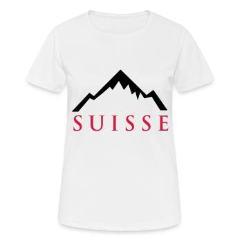 Swiss Alps - T-shirt respirant Femme - blanc - Devant - AI Model Female 172 dark (172cm)