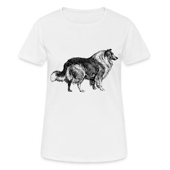 Collie - T-shirt respirant Femme - blanc - Devant - AI Model Female 172 dark (172cm)