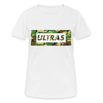 ULTRAS CAMOUFLAGE CAMOO - Frauen T-Shirt atmungsaktiv - Weiß - Vorne - AI Model Female 172 dark (172cm)