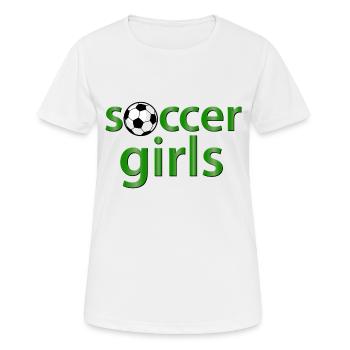 soccer girls - Frauen T-Shirt atmungsaktiv - Weiß - Vorne - AI Model Female 172 dark (172cm)