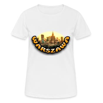 Warschau - Frauen T-Shirt atmungsaktiv - Weiß - Vorne - AI Model Female 172 dark (172cm)