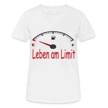Leben am Limit - Frauen T-Shirt atmungsaktiv - Weiß - Vorne - AI Model Female 172 dark (172cm)