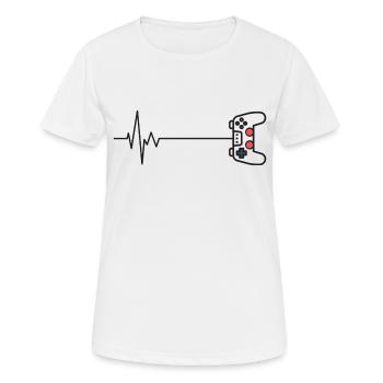 Spieler im Herzen - Frauen T-Shirt atmungsaktiv - Weiß - Vorne - AI Model Female 172 dark (172cm)