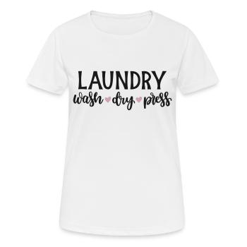 Wash and iron - Women's Breathable T-Shirt - white - Front - AI Model Female 172 dark (172cm)