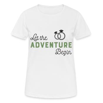 wedding - Women's Breathable T-Shirt - white - Front - AI Model Female 172 dark (172cm)