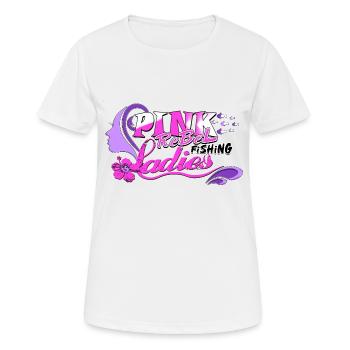 Femmes pêcheurs - T-shirt respirant Femme - blanc - Devant - AI Model Female 172 dark (172cm)