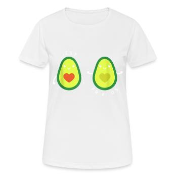 Avocado Trend 2021 - Best Friends - T-shirt respirant Femme - blanc - Devant - AI Model Female 172 dark (172cm)