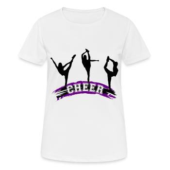 Cheerleading, Cheer - T-shirt respirant Femme - blanc - Devant - AI Model Female 172 dark (172cm)