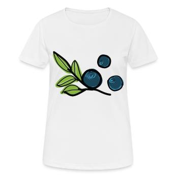 Bilbeeren Frucht - Frauen T-Shirt atmungsaktiv - Weiß - Vorne - AI Model Female 172 dark (172cm)