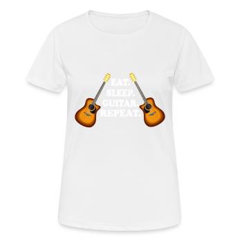 Rock Music Rock and Roll Guitar - Frauen T-Shirt atmungsaktiv - Weiß - Vorne - AI Model Female 172 dark (172cm)