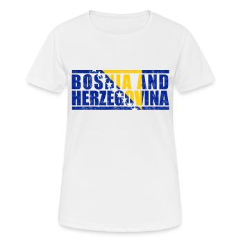 Bosnien und Herzegowina - Frauen T-Shirt atmungsaktiv - Weiß - Vorne - AI Model Female 172 dark (172cm)