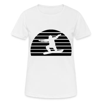 Snowboard Snowboarder - T-shirt respirant Femme - blanc - Devant - AI Model Female 172 dark (172cm)