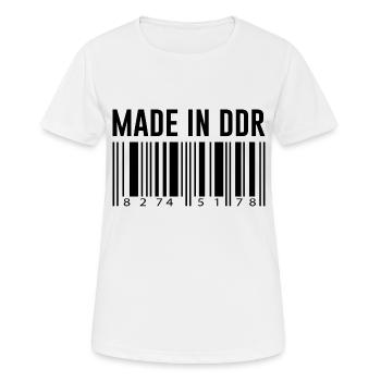 DDR Ossi Ostberlin Geschenk Strichcode - Frauen T-Shirt atmungsaktiv - Weiß - Vorne - AI Model Female 172 dark (172cm)