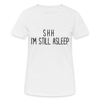 Je dors encore - T-shirt respirant Femme - blanc - Devant - AI Model Female 172 dark (172cm)