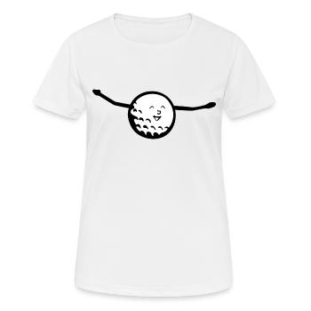 Golfeur heureux - T-shirt respirant Femme - blanc - Devant - AI Model Female 172 dark (172cm)