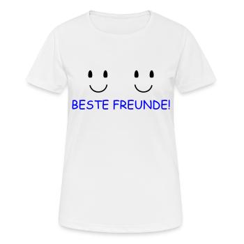 Beste Freunde - Frauen T-Shirt atmungsaktiv - Weiß - Vorne - AI Model Female 172 dark (172cm)