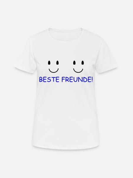 Beste Freunde - Frauen T-Shirt atmungsaktiv - Weiß