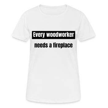 proud carpenter skull tshirts funny quote - Frauen T-Shirt atmungsaktiv - Weiß - Vorne - AI Model Female 172 dark (172cm)