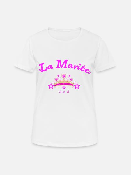la mariée - T-shirt respirant Femme - blanc