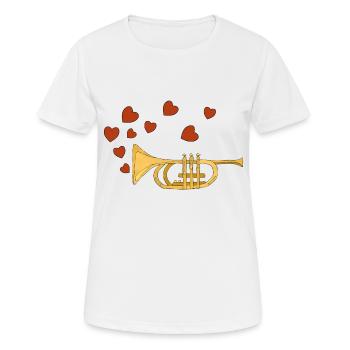 Instrument de musique - T-shirt respirant Femme - blanc - Devant - AI Model Female 172 dark (172cm)