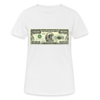 1 million de dollars - T-shirt respirant Femme - blanc - Devant - AI Model Female 172 dark (172cm)