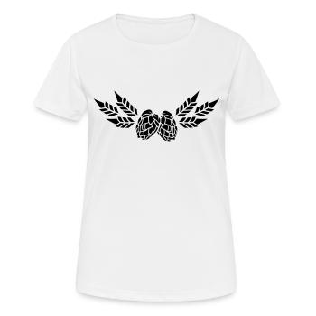 Hopfen und Malz (1c) - Frauen T-Shirt atmungsaktiv - Weiß - Vorne - AI Model Female 172 dark (172cm)
