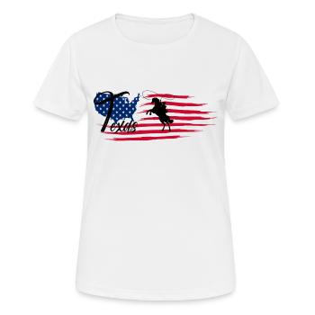 Texas - Frauen T-Shirt atmungsaktiv - Weiß - Vorne - AI Model Female 172 dark (172cm)