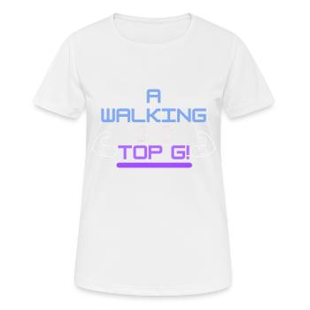 Un Walking Top G! - T-shirt respirant Femme - blanc - Devant - AI Model Female 172 dark (172cm)