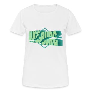 Augsburg Allemagne Ville 3D Font Skyline - T-shirt respirant Femme - blanc - Devant - AI Model Female 172 dark (172cm)