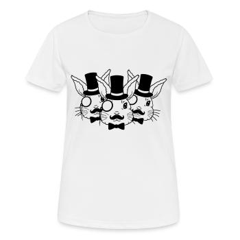 Équipe des amis Sir Hasen - T-shirt respirant Femme - blanc - Devant - AI Model Female 172 dark (172cm)